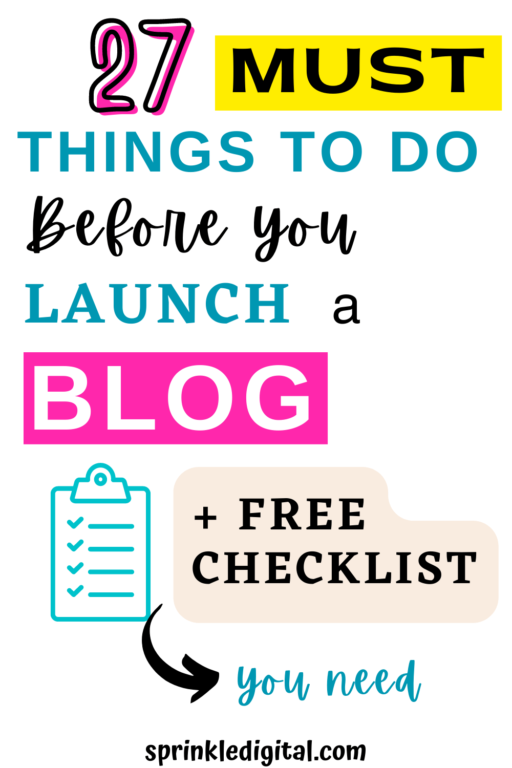 Blogging Checklist before launching your blog