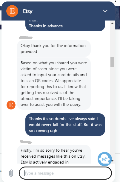 etsy scam support